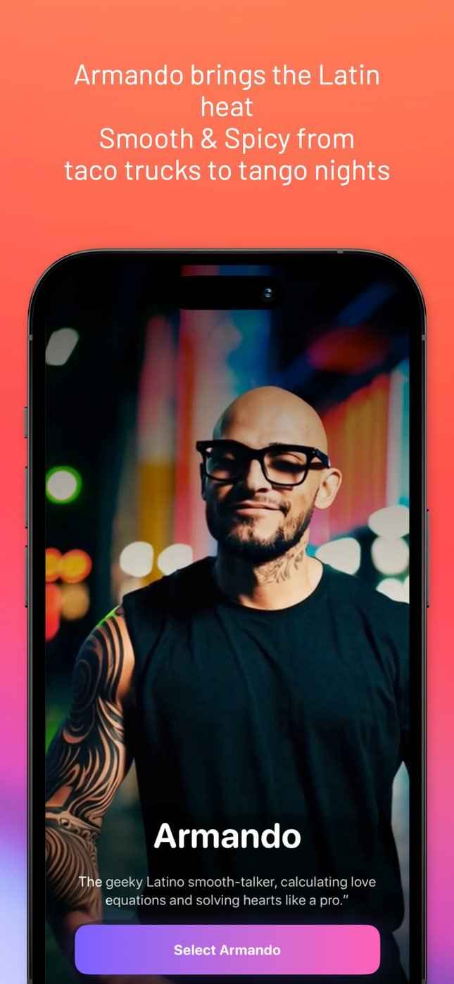 Armando’s character card — smooth and spicy, from taco trucks to tango nights.